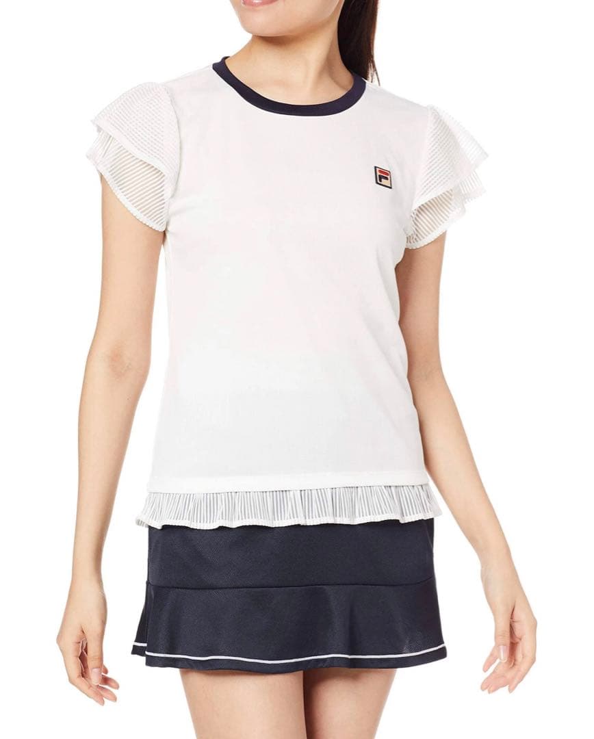 FILAテニスウェア エレガント上下 セットアップ 白 Lサイズ