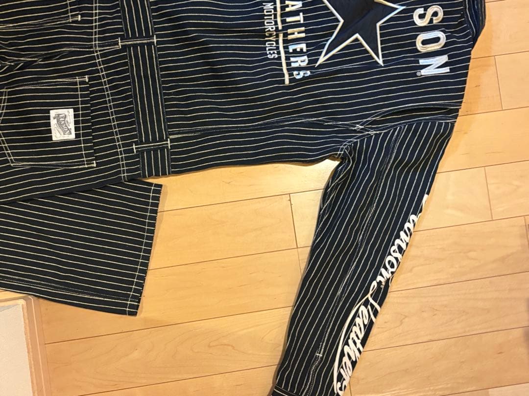 未使用　Vanson ストライプ　つなぎ　 M
