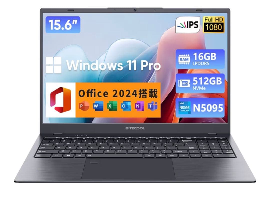 BiTECOOL 15.6インチ ノートPC N5095