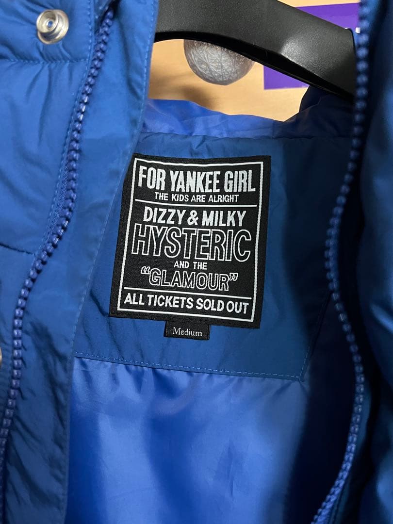 HYSTERIC GLAMOUR フードブルゾン　ブルー