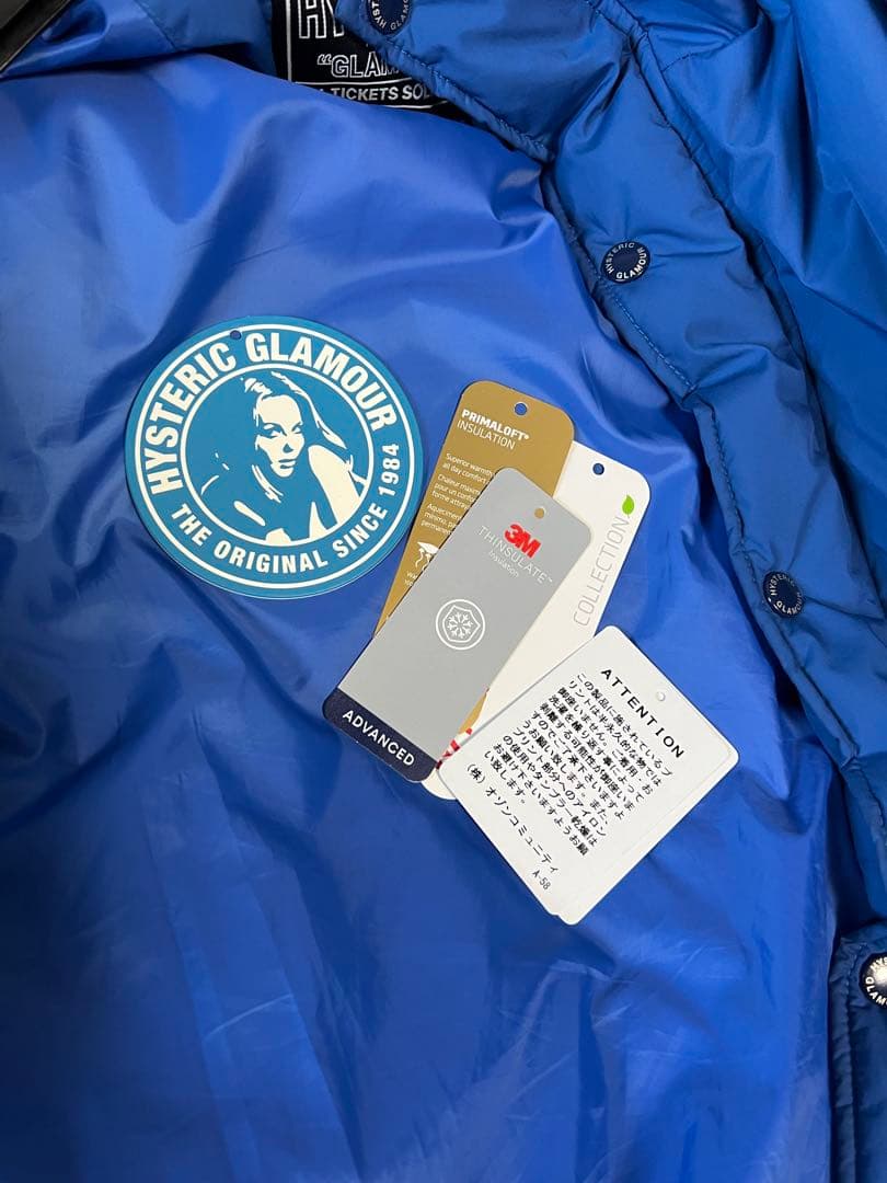 HYSTERIC GLAMOUR フードブルゾン　ブルー