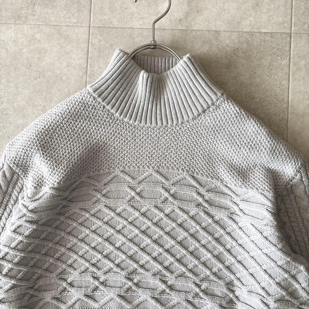 s様用　セオリーリュクス シルク モックネックニット 38 グレー 洗える