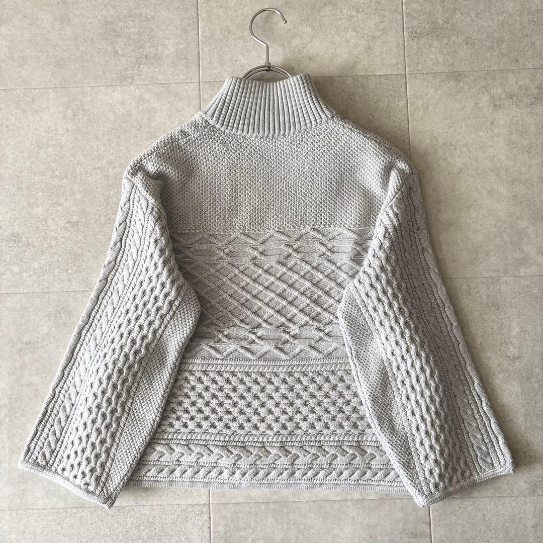 s様用　セオリーリュクス シルク モックネックニット 38 グレー 洗える