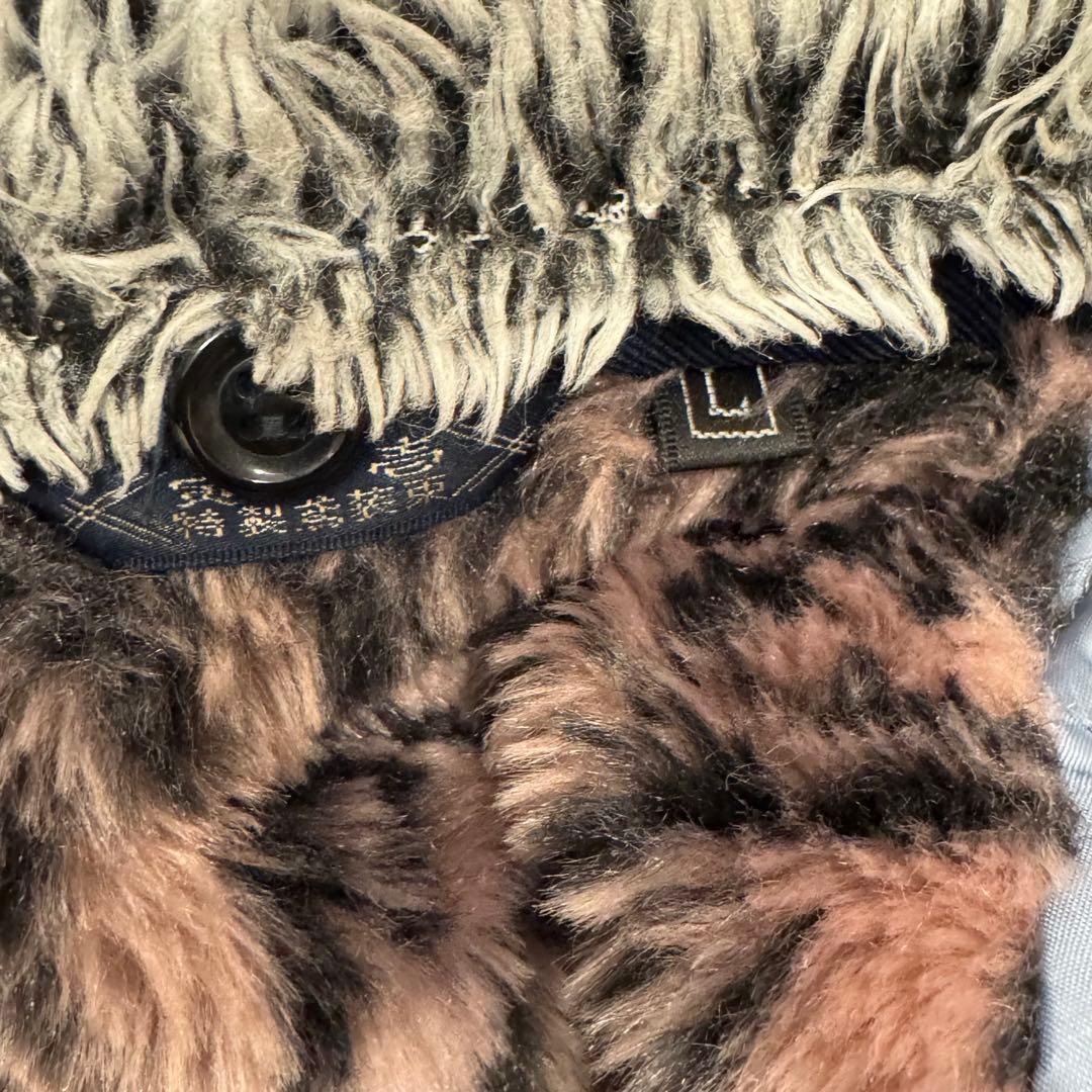 寅壱　限定　ドカジャン　パイロットジャンパー 7575 アニマル柄　紺　Lサイズ