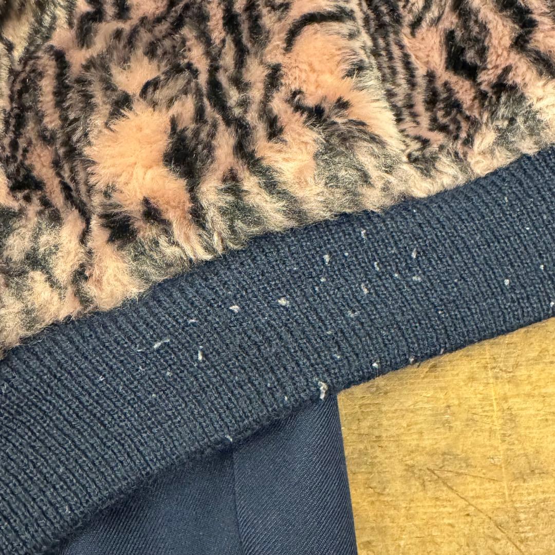 寅壱　限定　ドカジャン　パイロットジャンパー 7575 アニマル柄　紺　Lサイズ