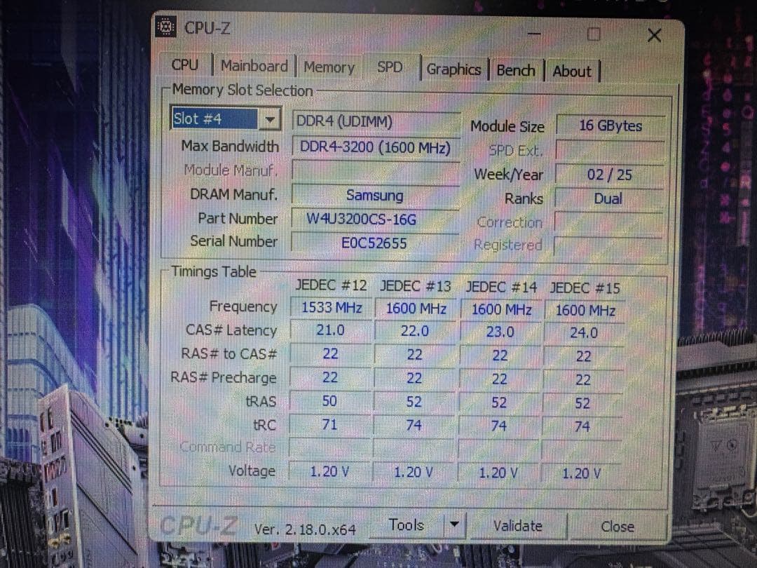 CFD DDR4 3200MHz 32GB(16GB×2) 動作確認済