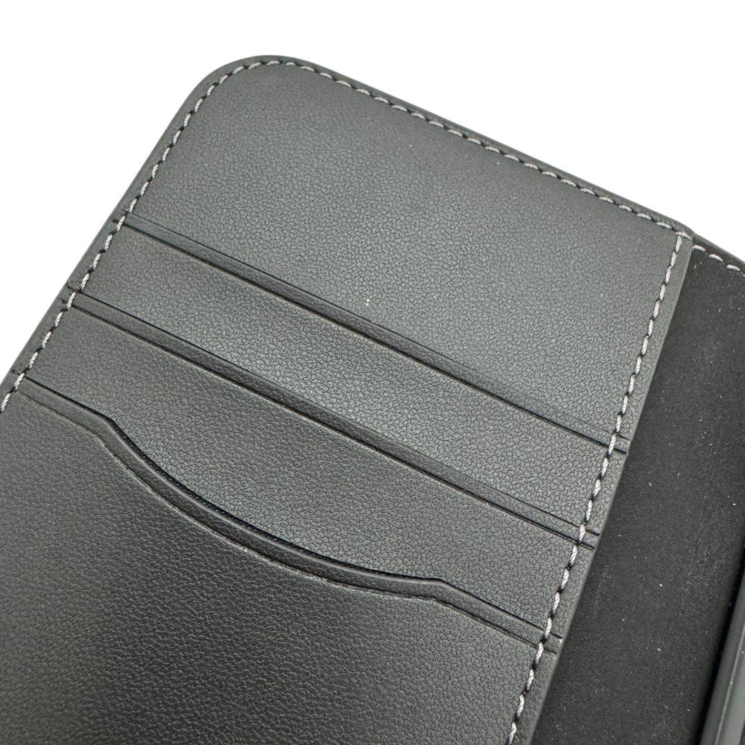 極美品 コーチ iphone Air 手帳型スマホケース シグネチャー ブラック