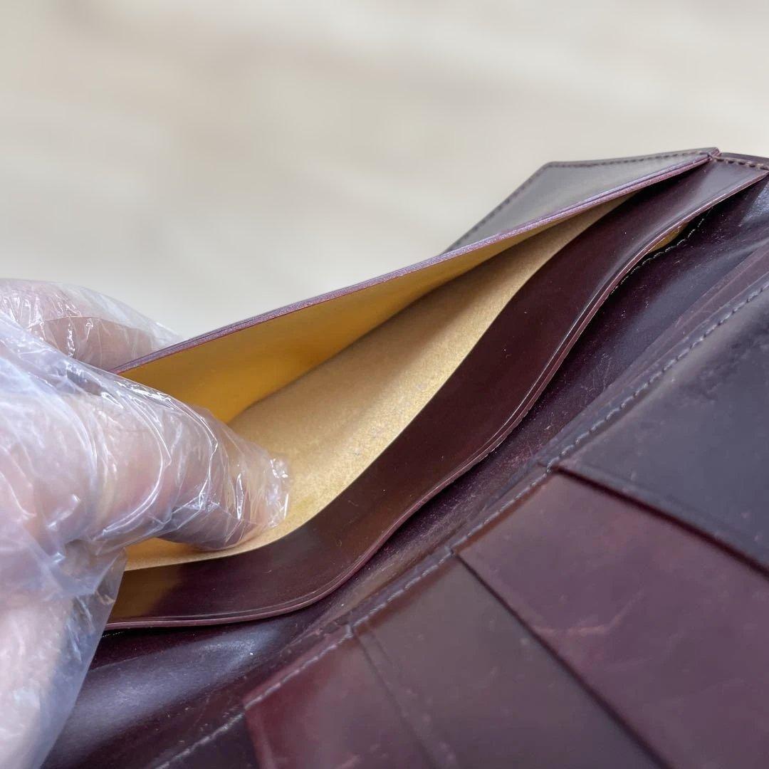 SHELL CORDOVAN シェルコードバン 2マチ無し 長財布　ganzo