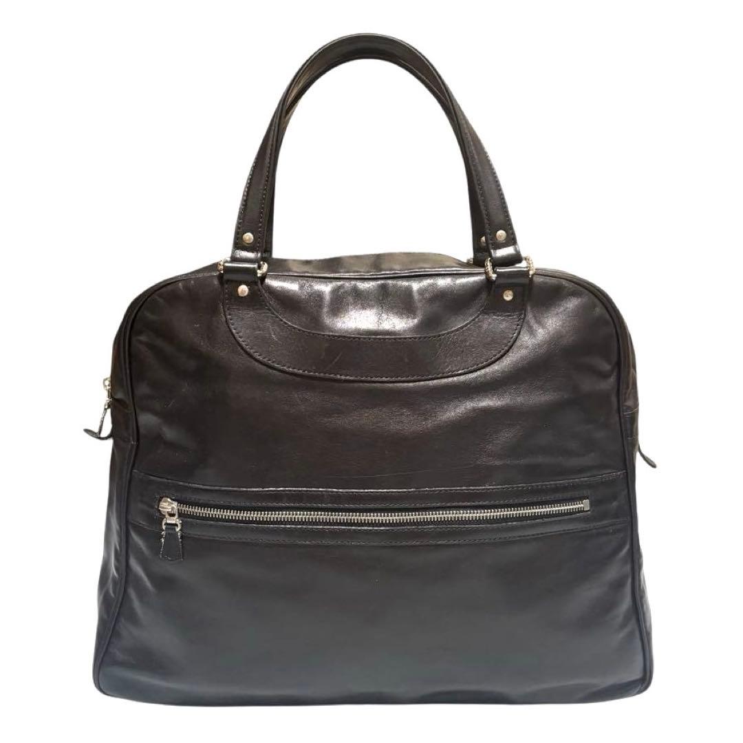 ジャックルコー　リスボン　ボストンバッグ　レザー　ブラック　A4収納可 保護袋