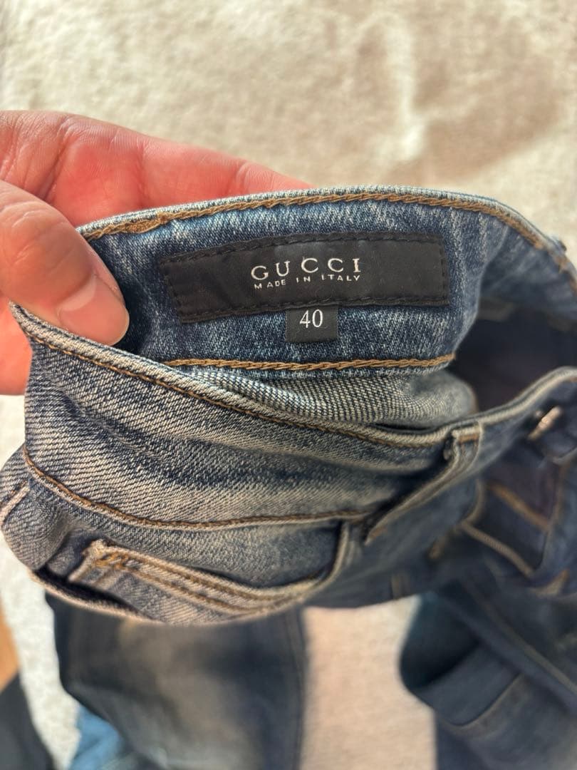 GUCCI デニム　スキニー　ダメージ　フリーダ　40サイズ