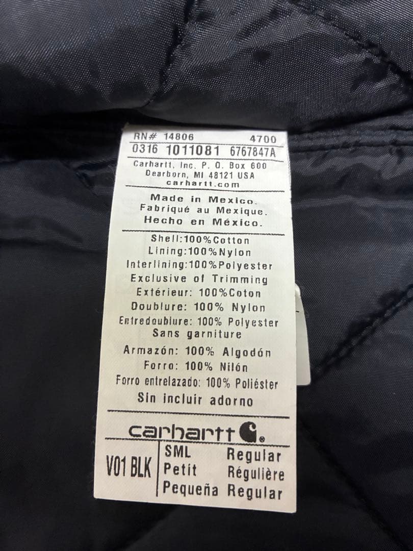 Carhartt カーハート ダックベスト ブラック 黒 メキシコ製