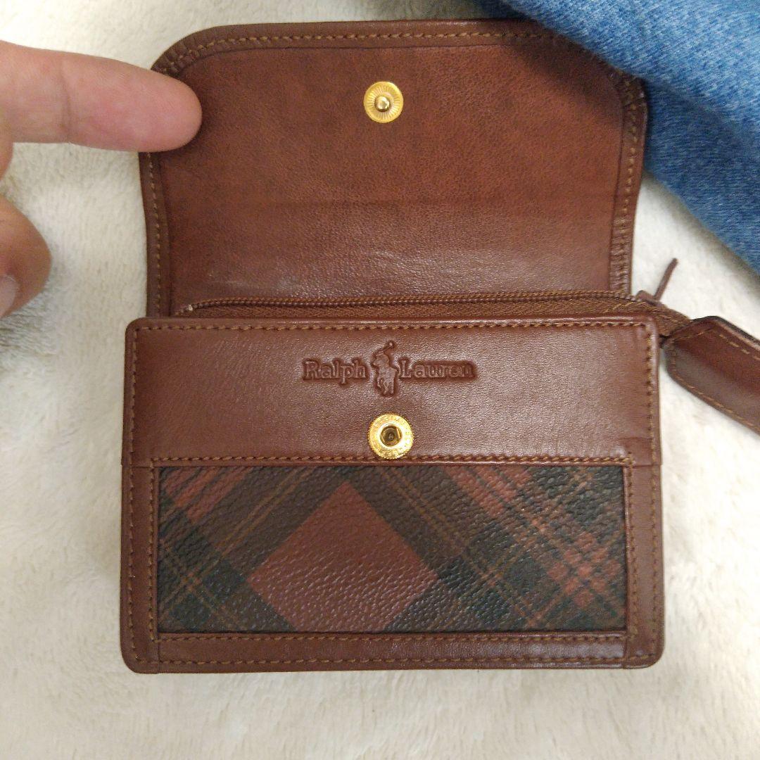 Ralph Lauren チェック柄 レザーケース