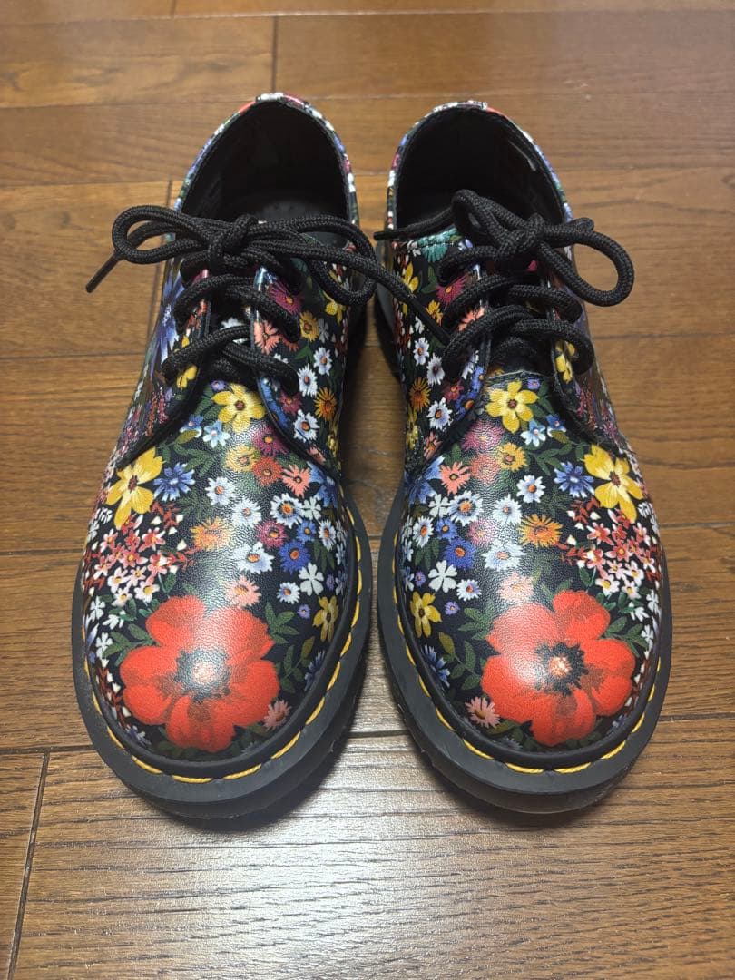 【美品】Dr. Martens 1461 花柄レザー 3ホールシューズ UK4