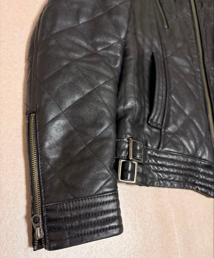 美品Men's Bigi Quilted Lamb Leather Jacket