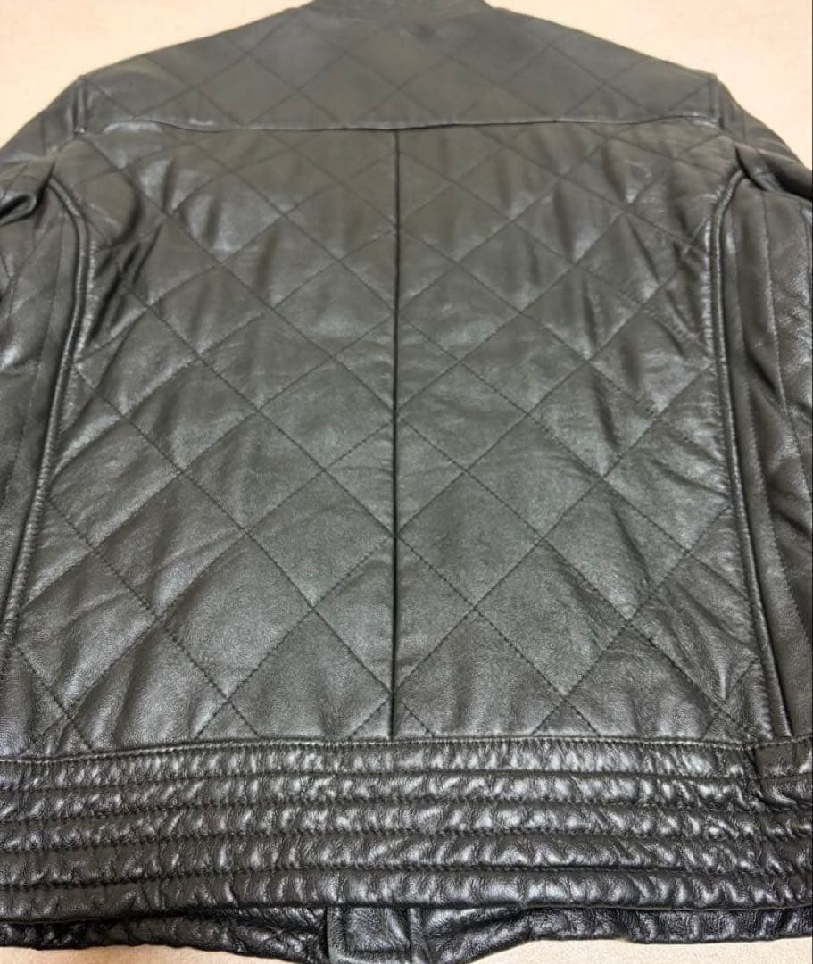 美品Men's Bigi Quilted Lamb Leather Jacket
