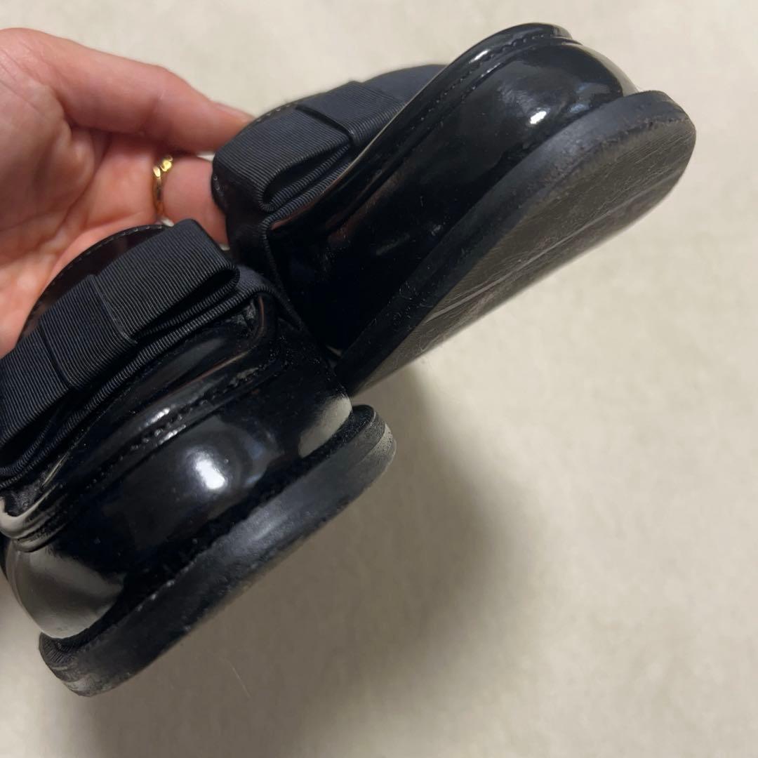 美品　ディエゴベリーニ　ローファー　36 ブラック　リボン　黒