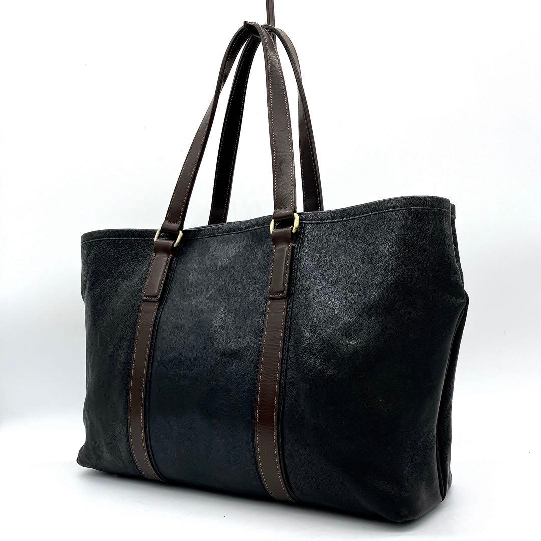 【土屋鞄】アルマス バッファロービジネスバッグ　トートバッグ レザー　ブラック