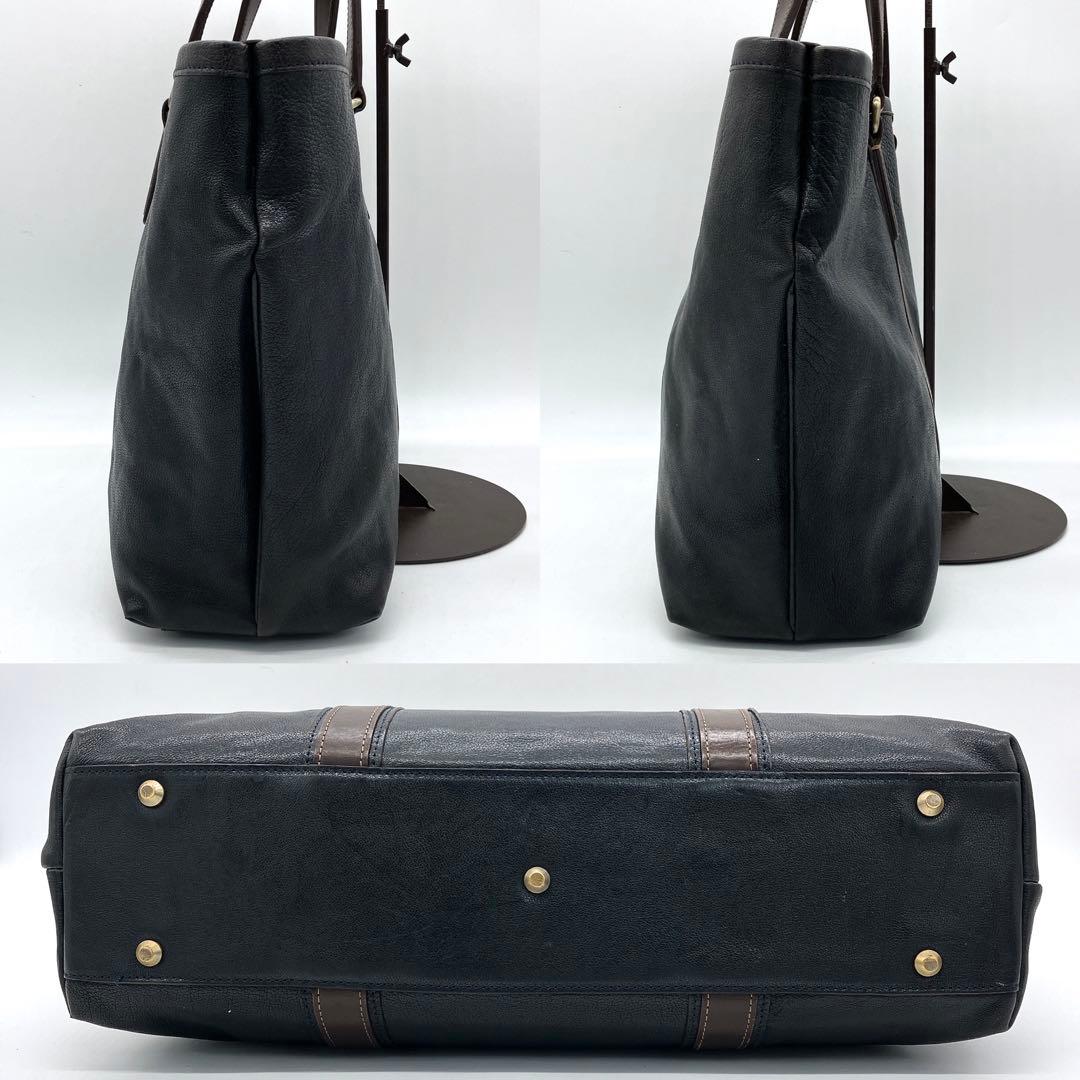 【土屋鞄】アルマス バッファロービジネスバッグ　トートバッグ レザー　ブラック