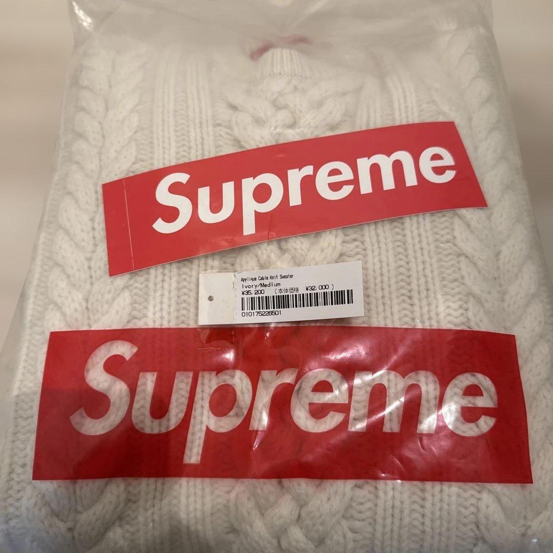 Supreme Applique Cable Knit Sweater Mサイズ