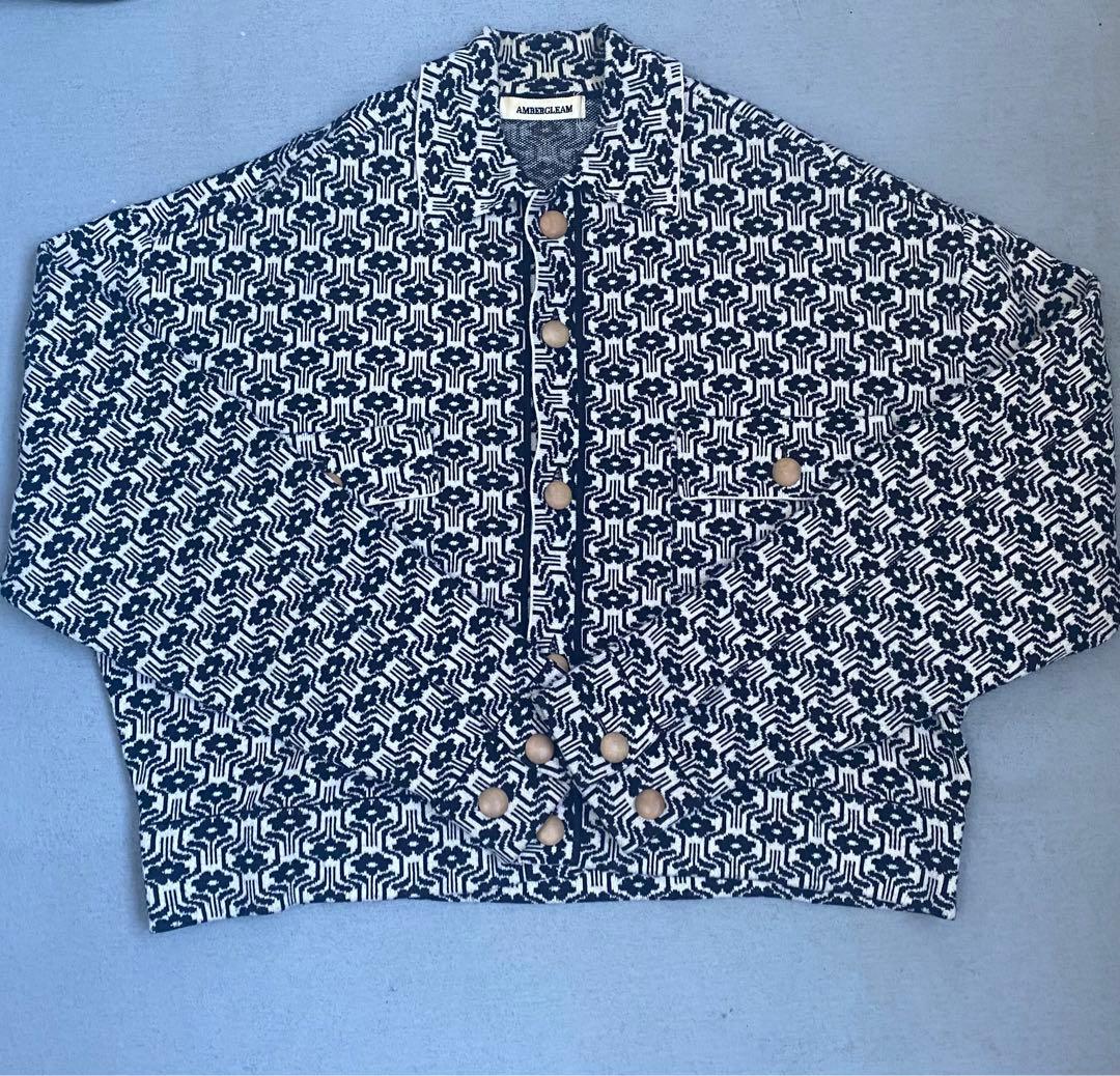 【AMBERGLEAM アンバーグリーム】ニットジャケット /S