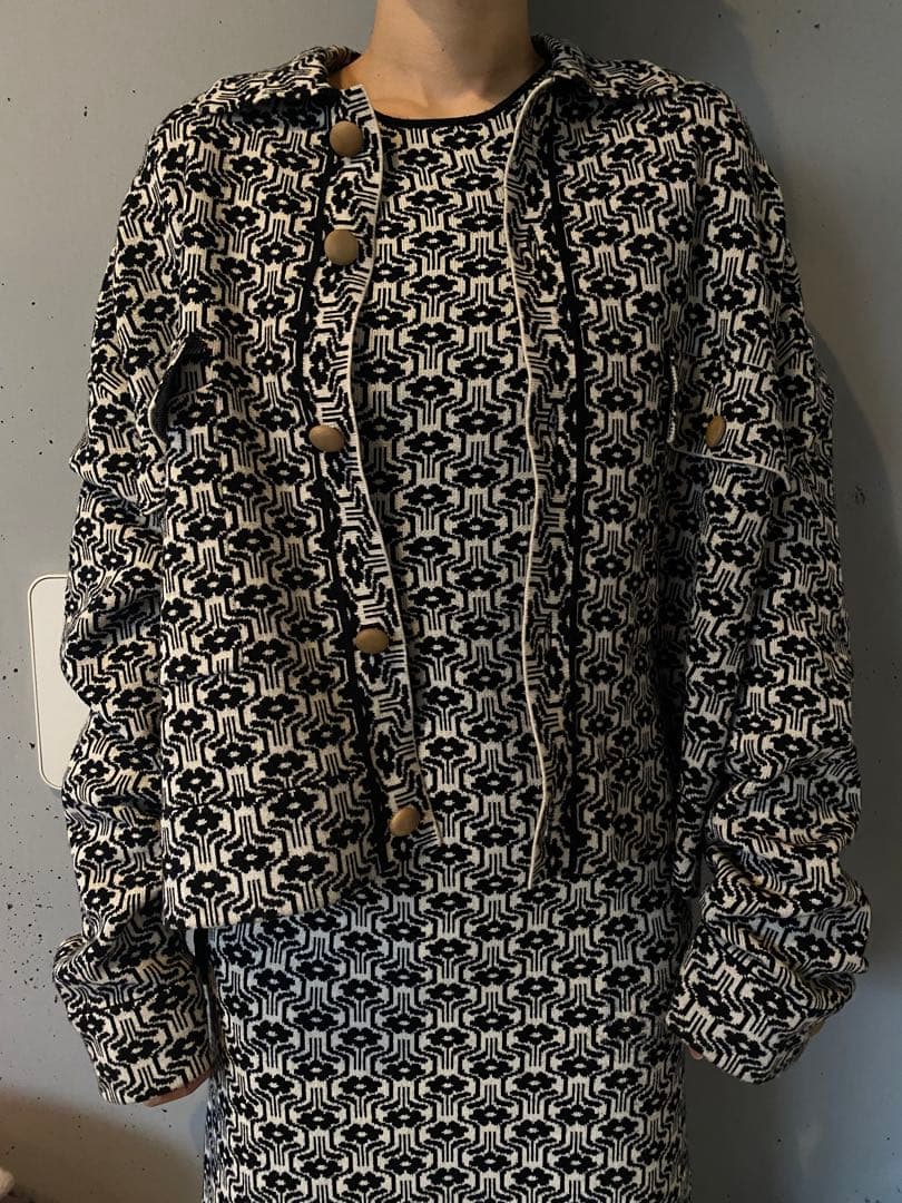 【AMBERGLEAM アンバーグリーム】ニットジャケット /S