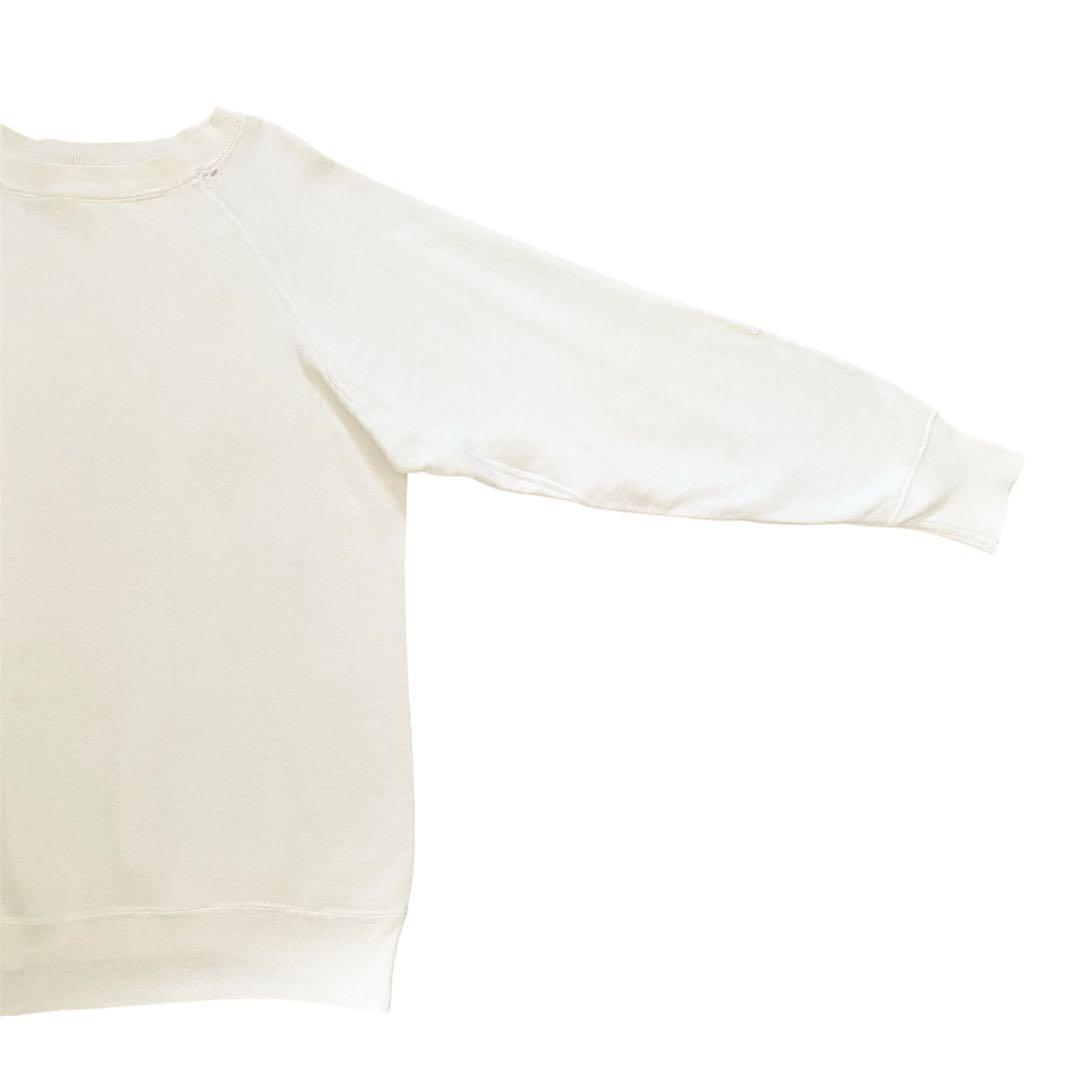 b*y様 60s スウェット 希少 ホワイト ラグラン 100%コットン ヴィン