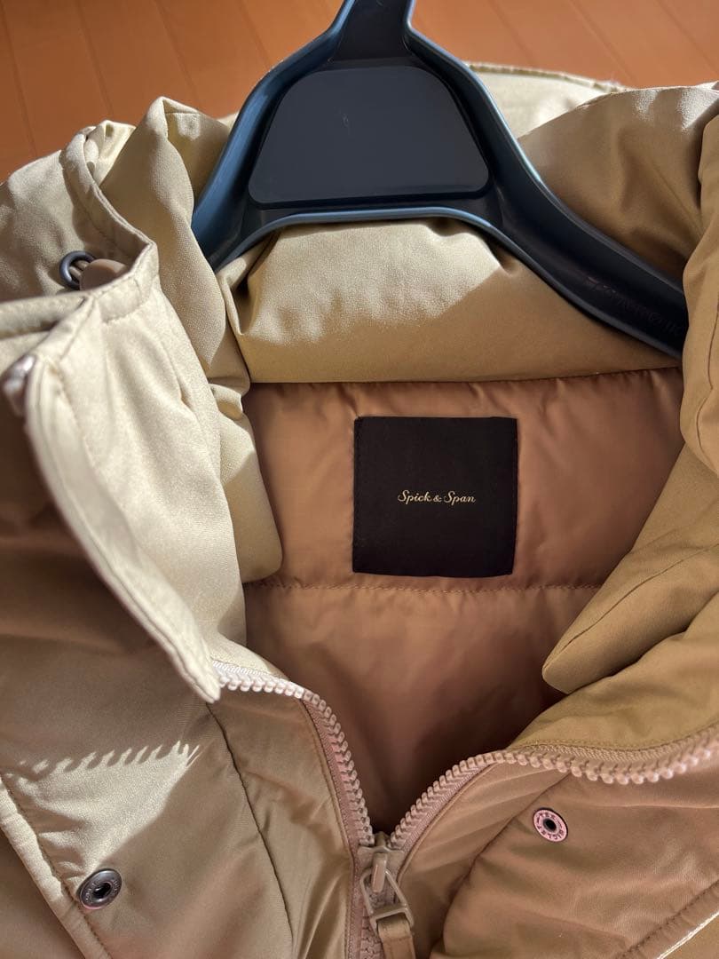 スピックアンドスパン　撥水フーデッドダウンコート　36