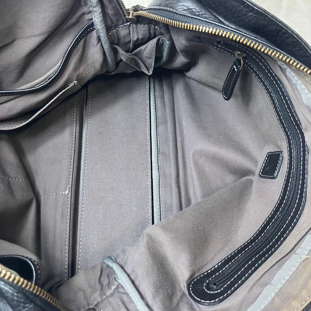 美品✨土屋鞄 プロータ ３室 2way レザー ステッチ ビジネスバッグ 黒