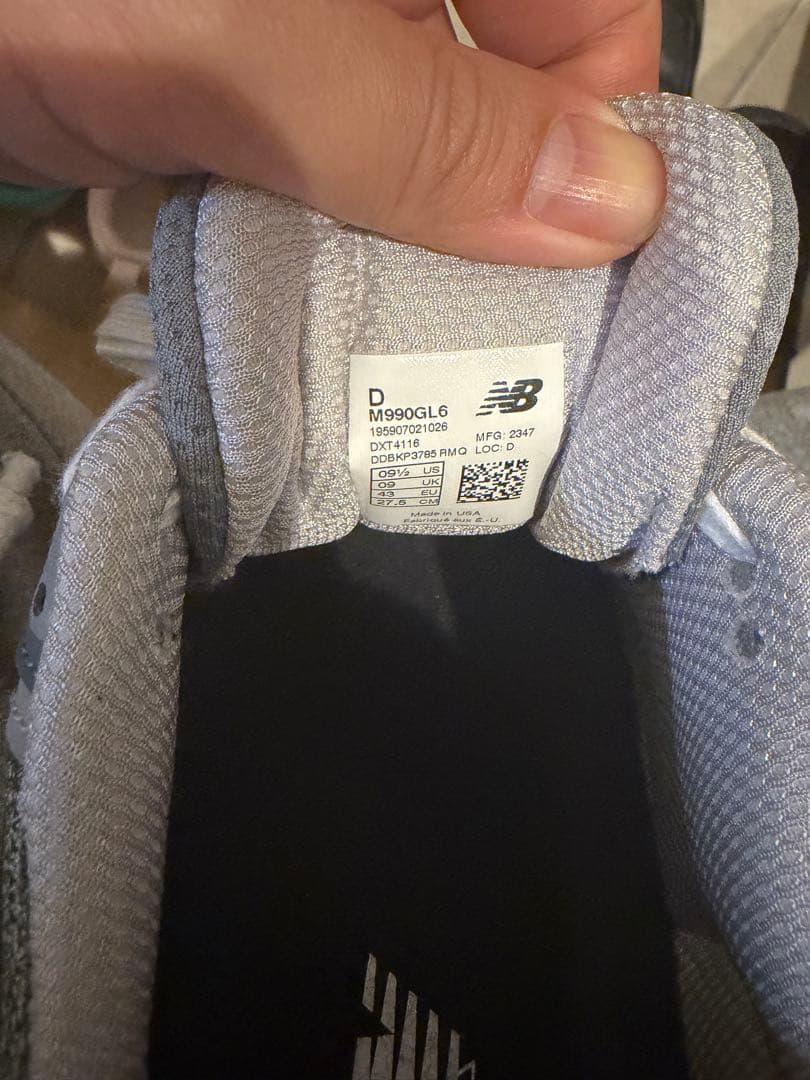 ニューバランス 990 v6 グレー D 27.5