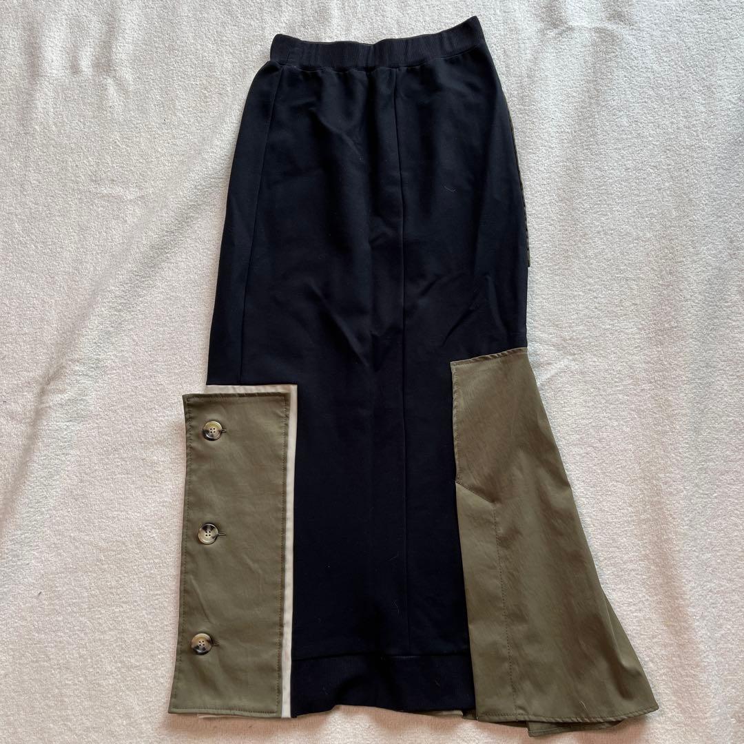 seeUN3D. アンスリード　パッチワーク　ドッキングニットロングスカー