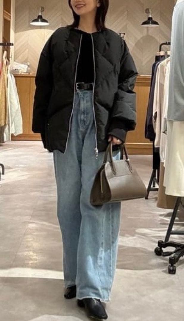 COLLAGE GALLARDAGALANTE ノーカラーダウンコート