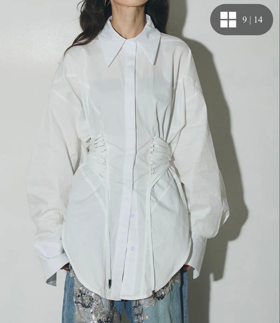 ANDREA&Co. ウエストレースアップブラウス