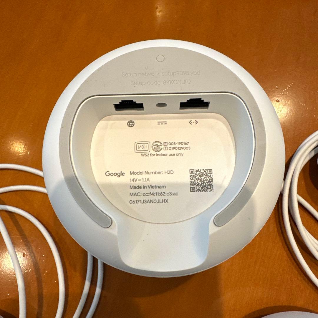 Google 無線LANルーター 3台セット H2D