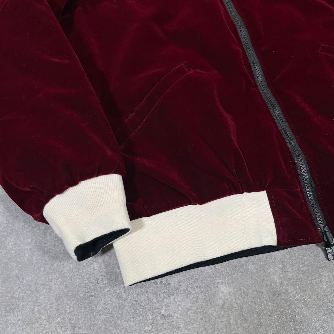 TAION スカジャン　虎　舞妓　別珍　リバーシブル　M キルティングダウン