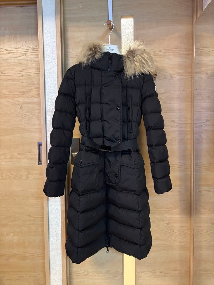 モンクレール　khloe クロエ　リアルファーダウン サイズ0 ブラック