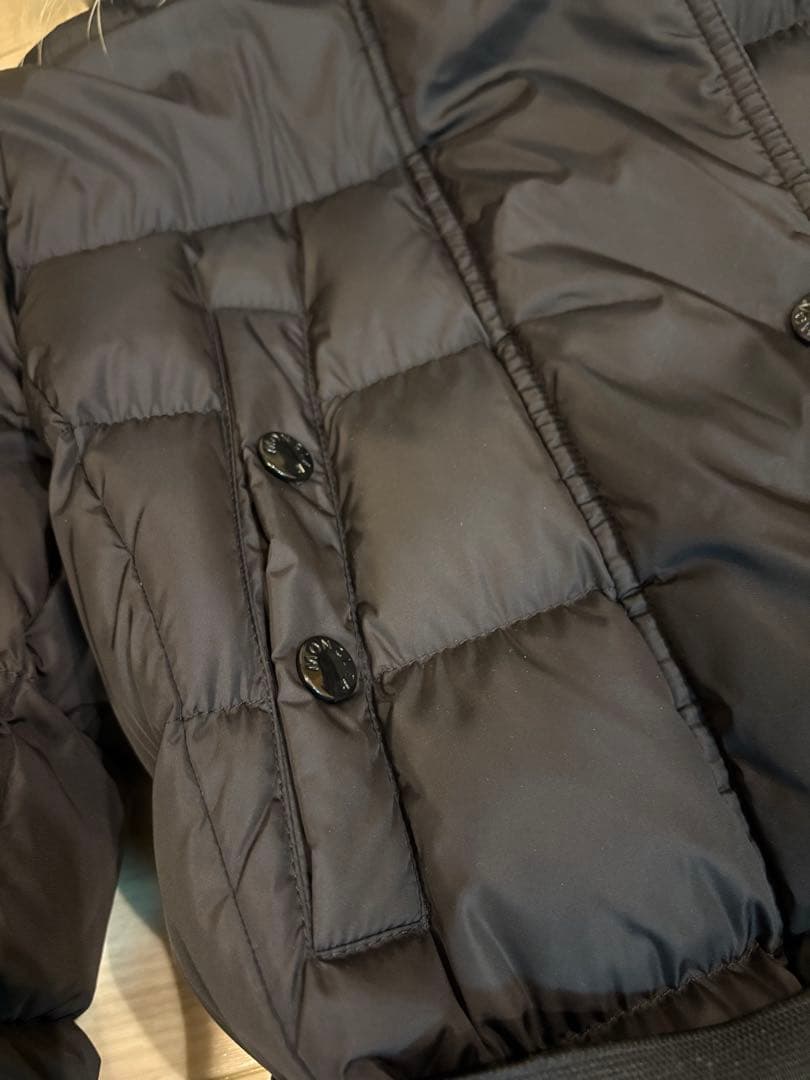 モンクレール　khloe クロエ　リアルファーダウン サイズ0 ブラック