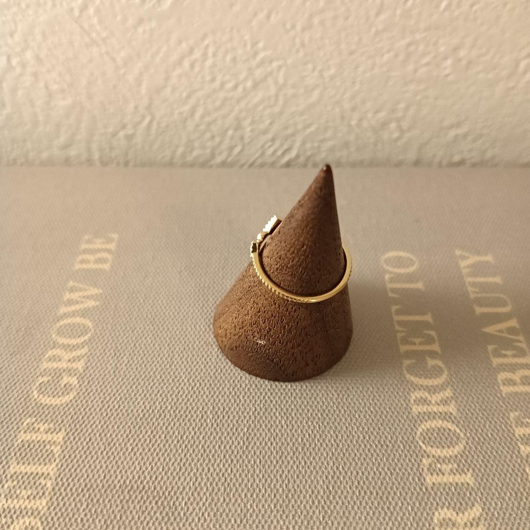 【ete】K10 YG ダイヤモンドピンキーリング1号