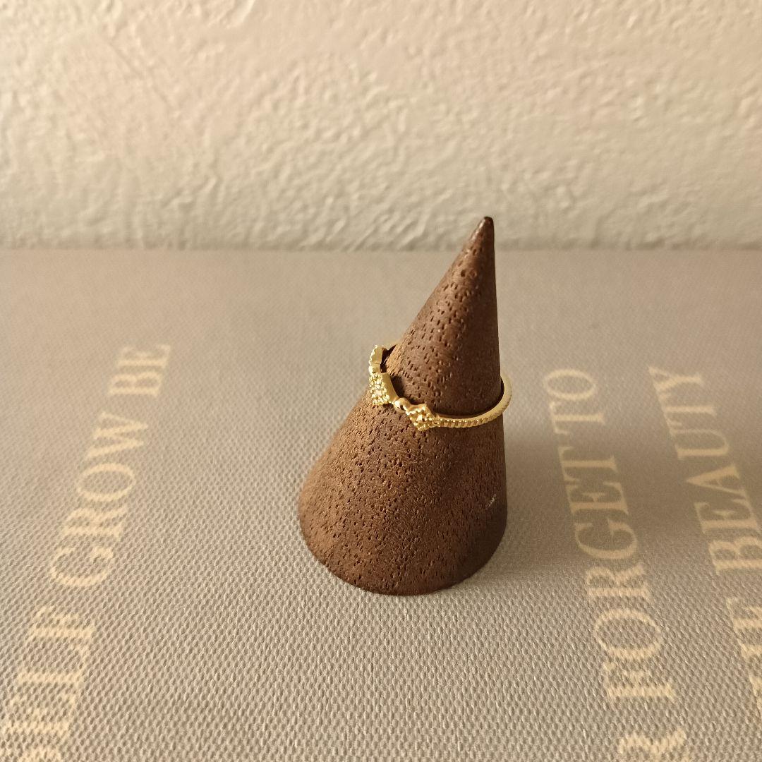 【ete】K10 YG ダイヤモンドピンキーリング1号