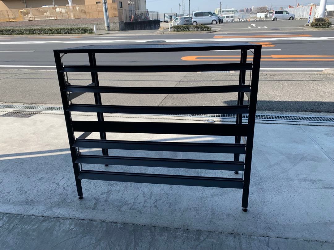 アルミ製 エアコン室外機カバー排気ルーバー方向可調整L-ダークグレー