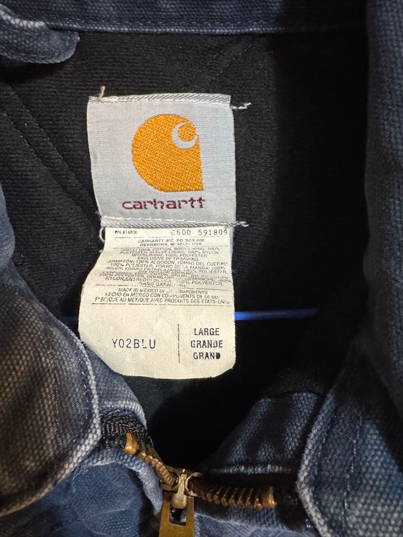 carhartt サンタフェジャケット ブルーフェー ド 短丈ユニセックス