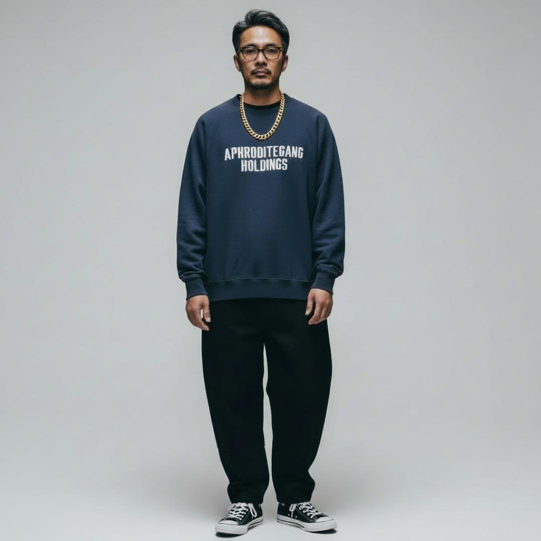 バッズプール アフロディーテギャング 刺繍ロゴ スウェット ネイビー L