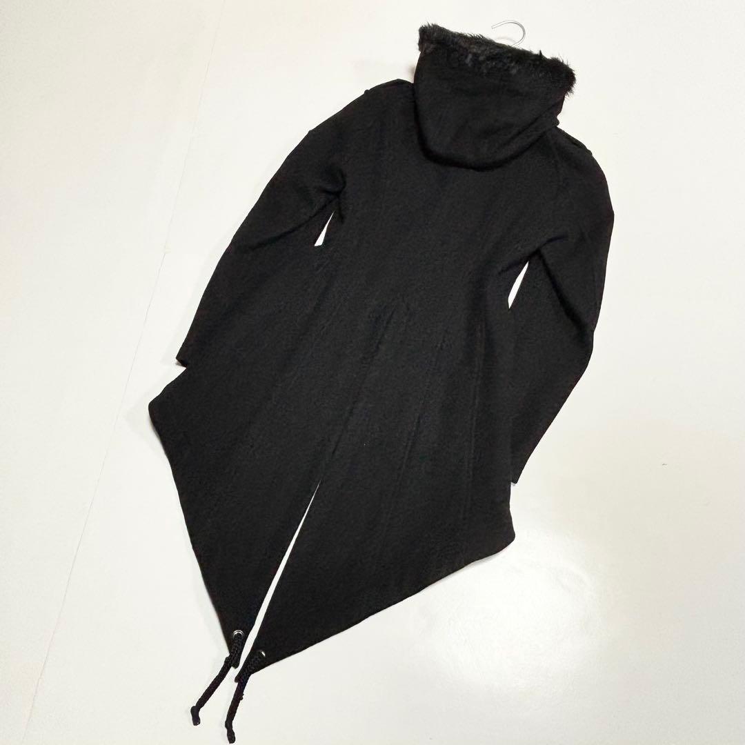 BPN　ブラックピースナウ　黒　燕尾　ファー・フーディ　コート