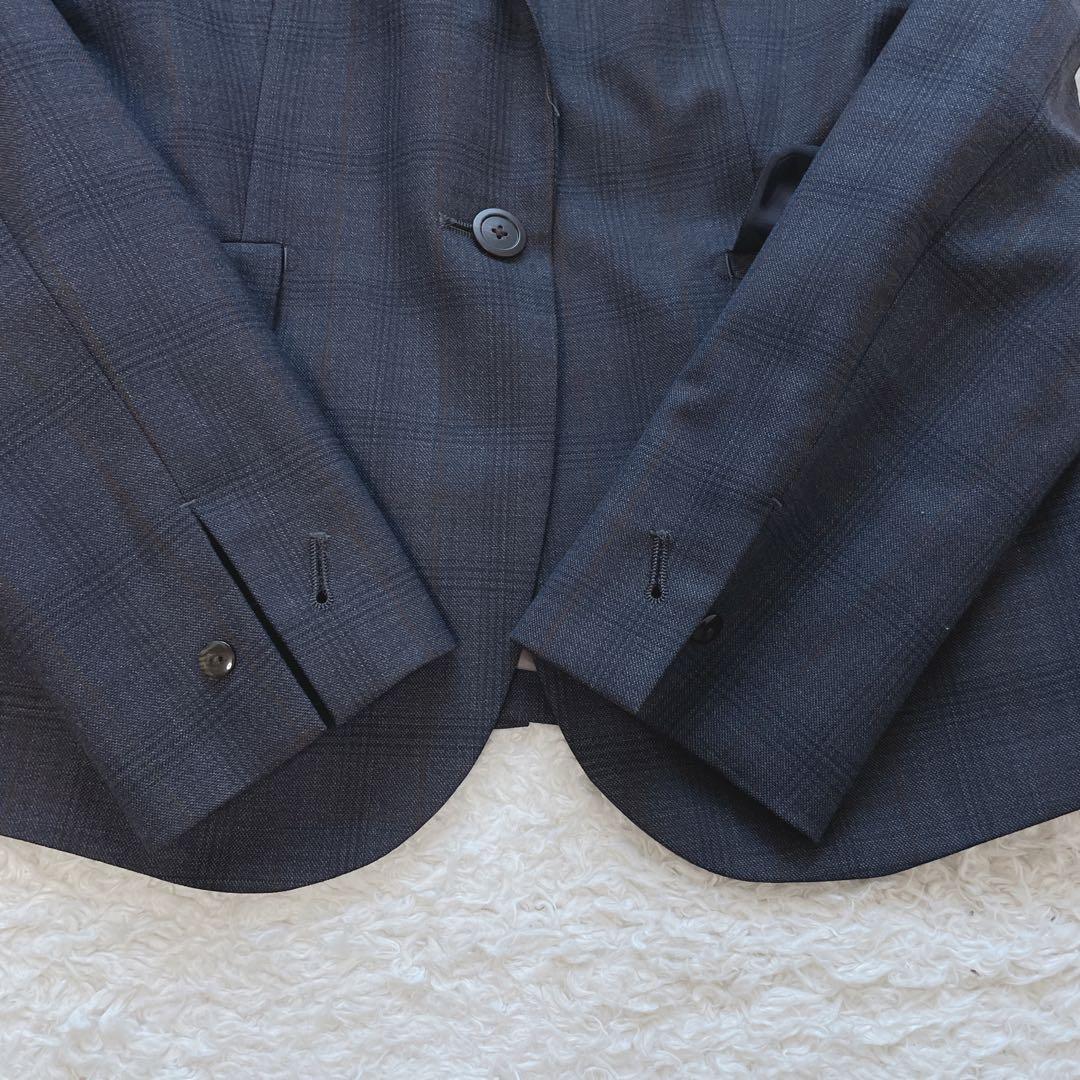 オリヒカ ストレッチ ワンボタン パンツスーツ チェック柄 洗濯可