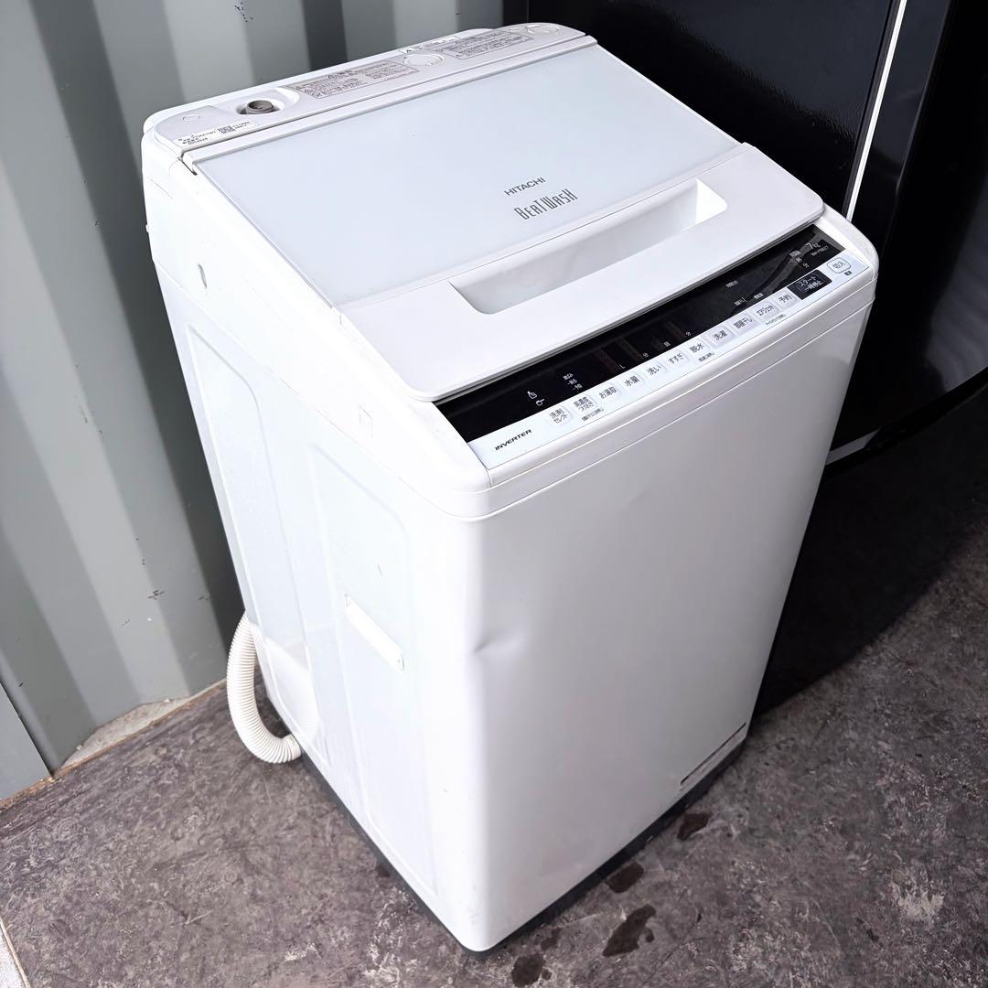 運搬取付無料！ブラック系純正日立・東芝洗濯機冷蔵庫2点セット！完動超美品！