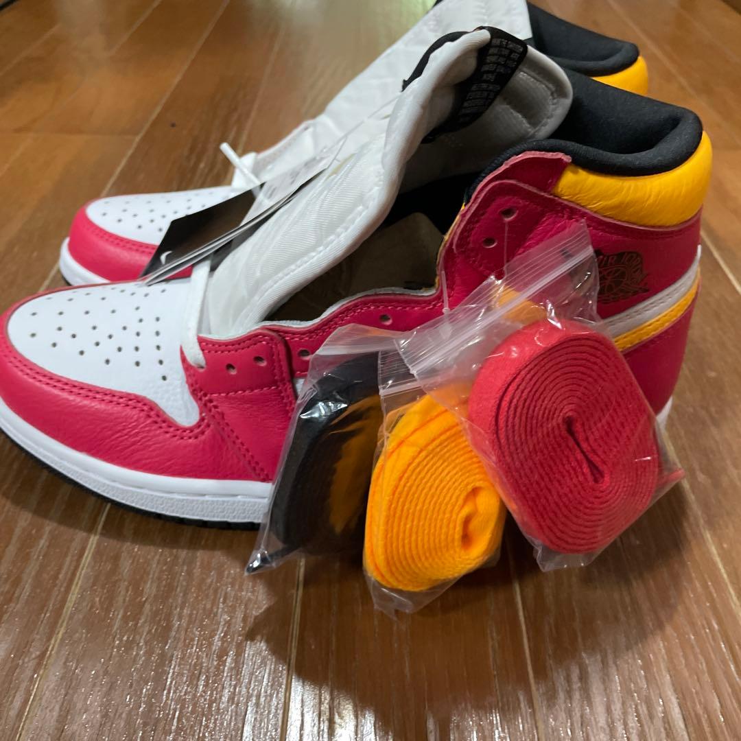 シューズ(男性用) NIKE AIR JORDAN 1 HIGH OG FUSION RED