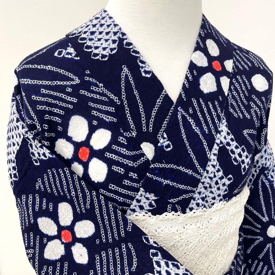 ひだまりです❣️ 【着物と帯 時流】Y25890◆本場有松鳴海絞り浴衣◆