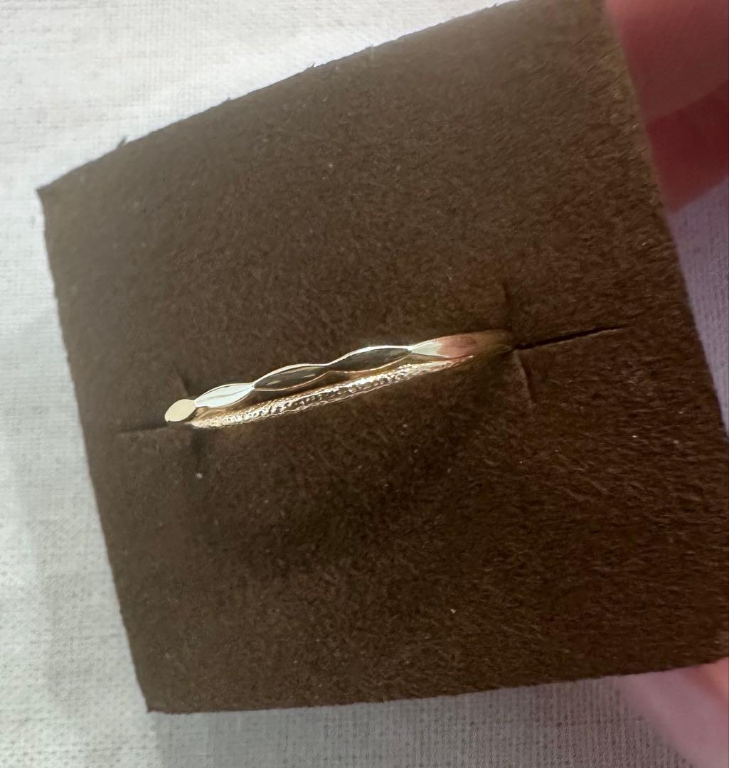 専用ページ‼️agete アガット ２連風　K10リング　13号　販売証明書付き