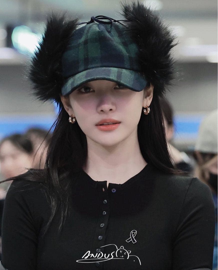 OPEN YY FUR CAP aespa ニンニン着用　ファーキャップ　帽子