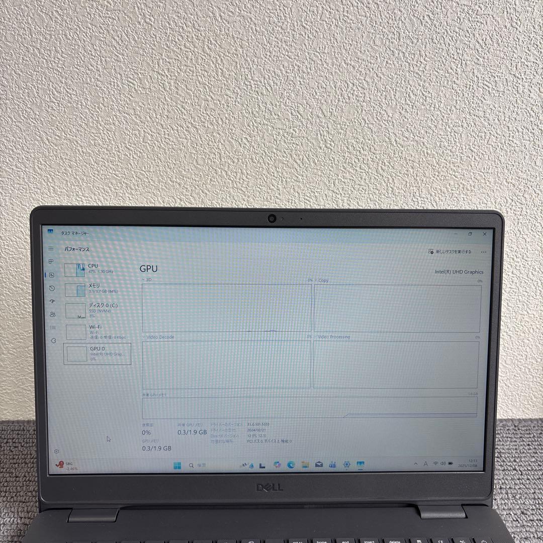 DELL vostro 3500 celeron 6305 メモリ4GB