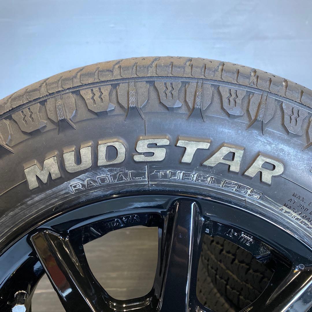 中古溝ありマッドスタータイヤホイールセット145/80R12LT 軽バン、軽トラ